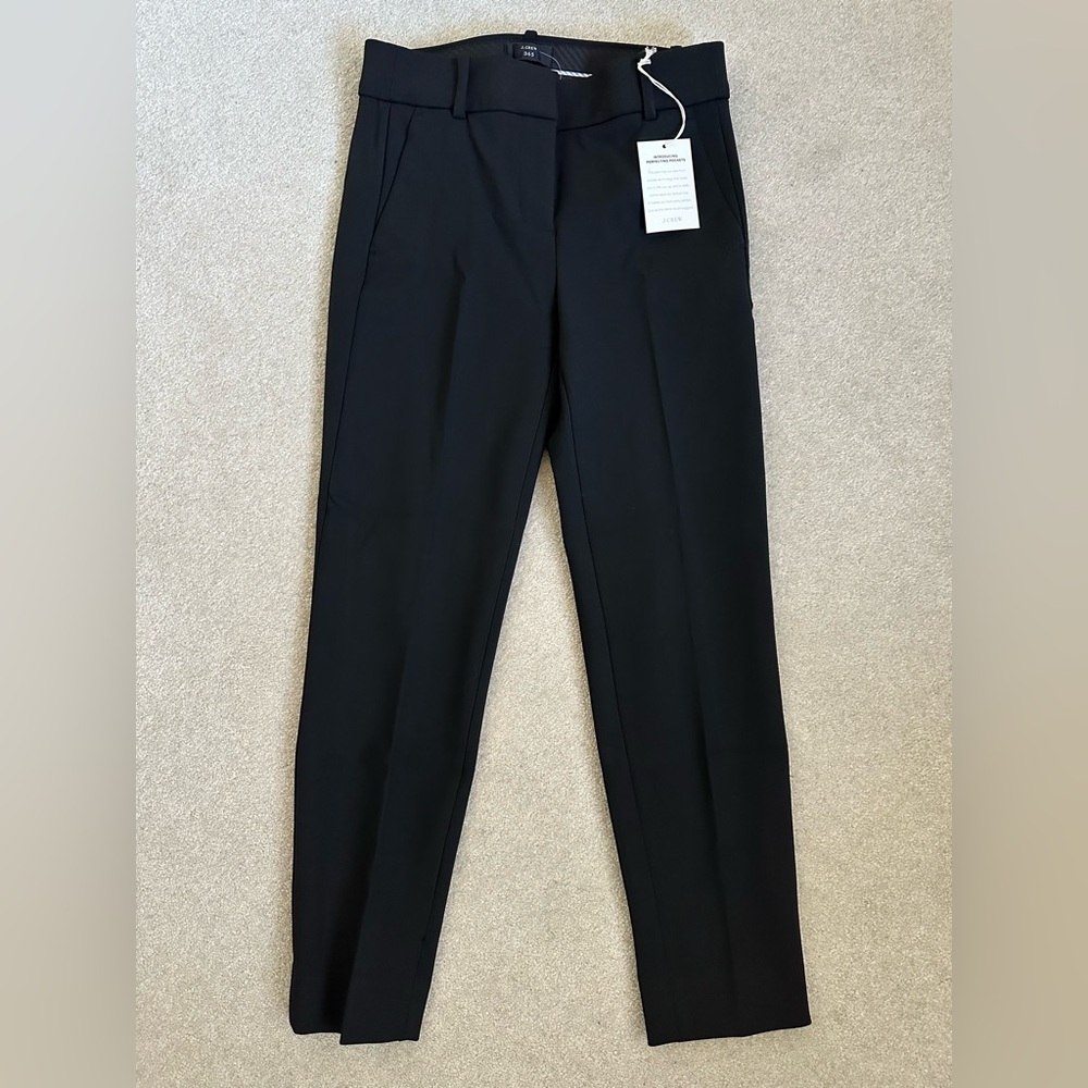 J.Crew Cameron Four Season Crop Pants, Black, Size 0, New with Tags